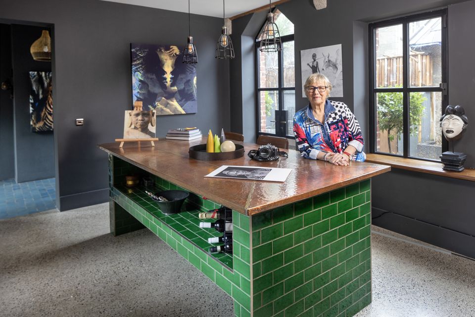 Italian-born photographer/artist Simona Doyle in the kitchen of her period mews in south county Dublin. Photo: Tony Gavin